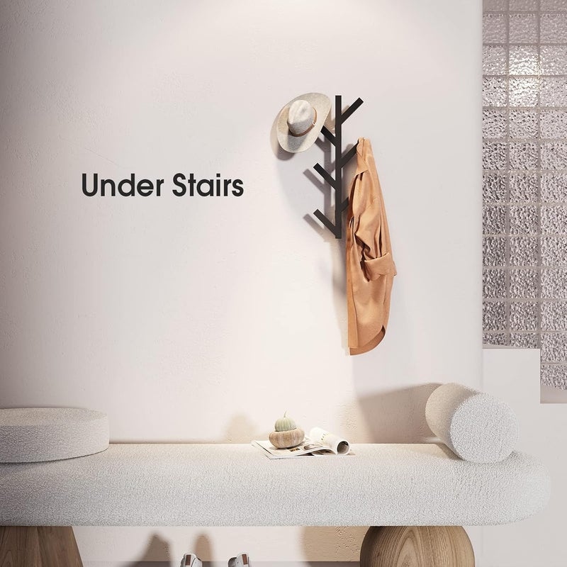 RRG Vertical Coat Rack Wall Mounted 16 Inch, Metal Vertical Hat Rack for Wall, Modern Coat Rack Tree for Hats, Jackets, Bags, Entryway Bedroom (Height 16") - Image 5